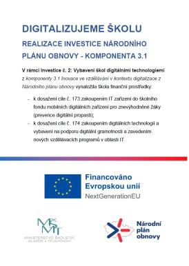 Vybavení škol digitálními technologiemi